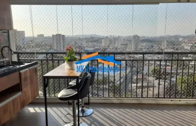 Apartamento 63,50m²,  2 dormitórios sendo 1 suíte - varanda gourmet - dubai