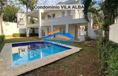 Luxuosa casa condomínio vila alba - 4 suítes - jardim petrópolis