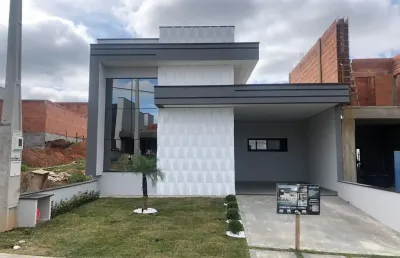 Lindo casa térrea de  141m² à venda no excelente  condomínio  fechado gran reserve em  indaiatuba- sp.