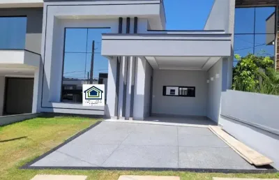 Linda casa térrea de 135m² de  área construída e terreno 200m2 à venda no excelente condomínio fechado  gran reserva em indaiatuba- sp.