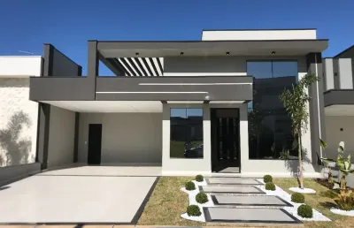 Linda casa térrea de 220m² de  área construída e terreno 300m2 à venda no excelente condomínio fechado  dona maria josé  em indaiatuba- sp.