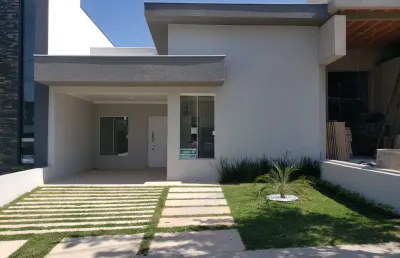 Linda casa térrea de 112m² de área construída,  à venda no excelente condomínio terras de são francisco - sorocaba - sp