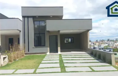 Linda casa térrea de 168m² de área construída e terreno 200m² à venda no excelente condomínio fechado gran reserve em indaiatuba- sp.