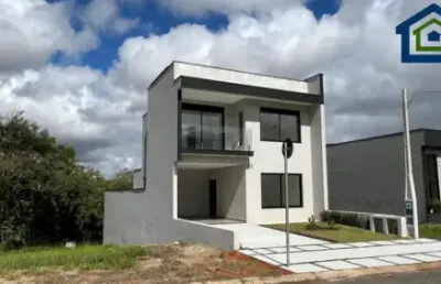 Lindo sobrado de 224m² de área construída e terreno 228m² à venda no excelente condomínio fechado gran reserve em indaiatuba- sp.
