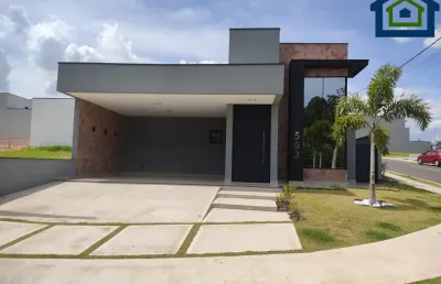 Linda casa térrea de 133m² de área construída e terreno 239m² à venda no excelente condomínio fechado gran reserve em indaiatuba- sp.