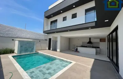 Lindo sobrado de 330m² à venda no excelente condomínio fechado dona lucilla em indaiatuba- sp.