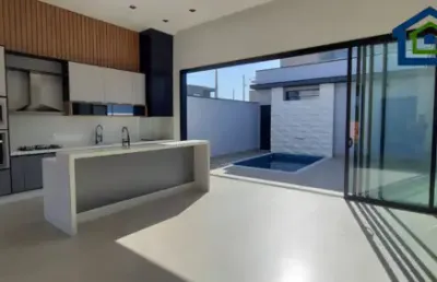 Linda casa térrea de 190m²  e terreno de 300m2, à venda no excelente condomínio fechado gran reserve em indaiatuba- sp.