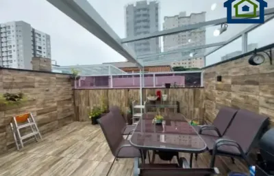 Linda cobertura á venda de 90m² com 03 dormitórios sendo 01 suíte, no bairro campestre - santo andré - sp.