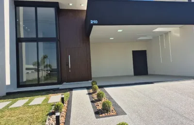 Linda casa térrea de  204m2, e terreno 420m2, em condomínio fechado solares resort em boituva- sp.