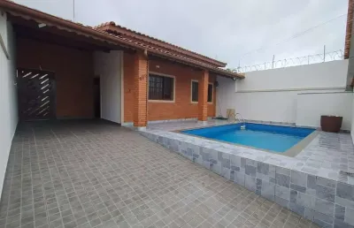Casa com piscina com 3 dormitórios para alugar, 154 m² por r$ 3.451/mês - parque balneário oásis - peruíbe/sp