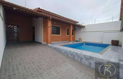 Casa com piscina com 3 dormitórios para alugar, 154 m² por r$ 3.451/mês - parque balneário oásis - peruíbe/sp