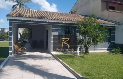 Casa com 4 dormitórios à venda, 243 m² por r$ 1.100.000 - frente ao mar  -jardim ribamar - peruíbe/sp