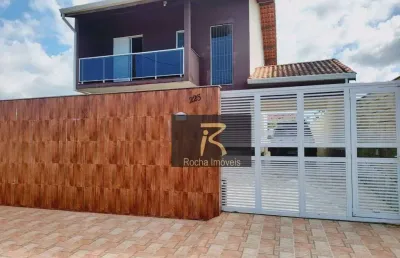 Sobrado com 3 dormitórios sendo 2 suítes  500 mts da praia à venda por r$ 650.000 - estancia balneária maria h novaes - peruíbe/sp