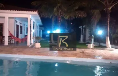 Chácara com 6 dormitórios à venda, 2500 m² por r$ 1.300.000,00 - umuarama parque itanhaem - área verde - itanhaém/sp