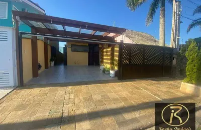 Excelente casa com 3 dormitórios 1 500 mts da praia por r$ 650.000.00 - parque oasis - peruíbe/sp