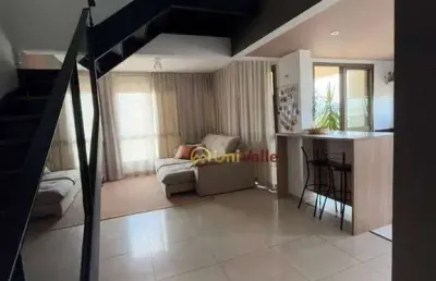 Apartamento duplex com 3 dormitórios à venda, 107 m² por r$ 695.000 - edificio jaboticabeiras - taubaté/sp