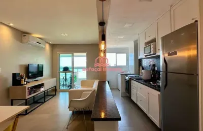 Apartamento mobiliado frente mar 2 quartos,lazer completo