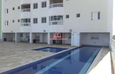 Apartamento frente mar praia grande  2 dorm. suíte, 2 vagas, laser completo