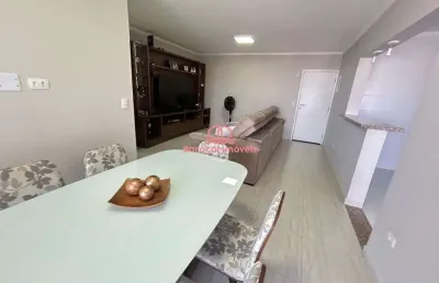 Apartamento mobiliado 100 metros à venda em vila guilhermina, praia grande - sp