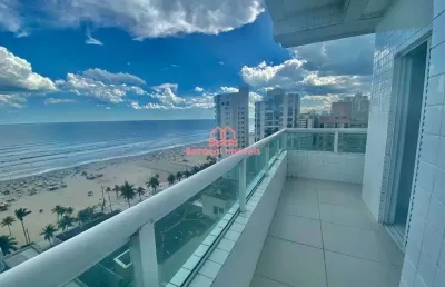 Apartamento novo 3 dorm 1 suite  2 vagas dem 115m² vista livre mar praia grande