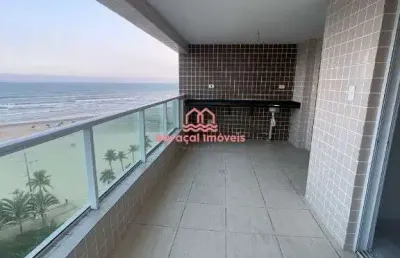 Apartamento à venda em mirim frente total mar,3 quartos,1suite praia grande - sp