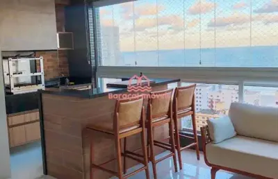 Apartamento para venda mobiliado com vista mar em tupi, praia grande - sp