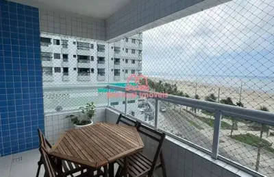 Apartamento vista mar para venda maracanã, praia grande - sp mobiliado
