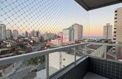 Apartamento para venda e alugar  mirim, praia grande - sp 1 quarto com sacada