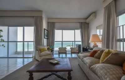 Apartamento de 120m² com 3 dormitórios localizado na praia de pitangueiras, guarujá sp
