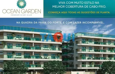 Lançamento na praia do forte, coberturas, cabo frio - rj