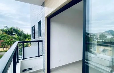 Apartamento novo, com 01 suíte, a 400 metros da praia em caraguatatuba