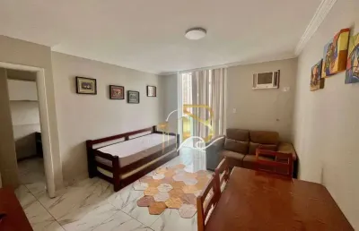 Apartamento com 1 dormitório à venda, 55 m² por r$ 360.000,00 - pitangueiras - guarujá/sp