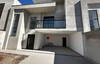 Espetacular sobrado à venda em curitiba-pr, bairro campo comprido: 3 quartos, 3 suítes, 2 salas, 1 banheiro, 4 vagas, 175m²