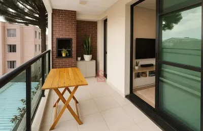 Apartamento de 2 quartos sendo 1 suíte à venda no bairro são francisco, curitiba-pr: 76,82m², 2 salas, 2 banheiros e 2 vagas de garagem!