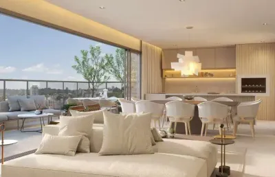 Lançamento apto  de luxo à venda em curitiba-pr, no água verde: 3 quartos, 3 suítes, 4 banheiros, 2 vagas, 135,91m². luxo e conforto!