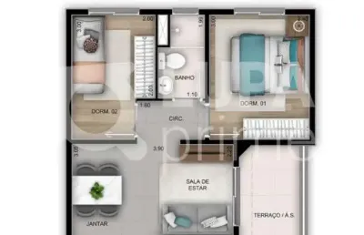 Apartamento com 2 quartos para venda, vila maria baixa, são paulo