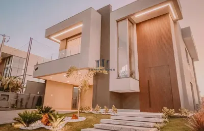 Casa com 4 suítes, piscina, gourmet, no condomínio gran park em vespasiano/mg