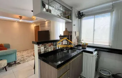 Apartamento com 2 dormitórios à venda, 49 m² por r$ 230.000 - jardim terramérica i - americana/sp