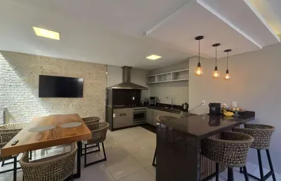 Cobertura à venda no centro, 4 quartos, 2 suítes e espaço gourmet completo.