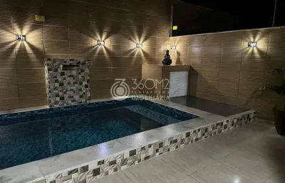 Casa para venda em itanhaém, balneário nova itanhaém, 2 dormitórios, 2 suítes, 3 banheiros, 2 vagas