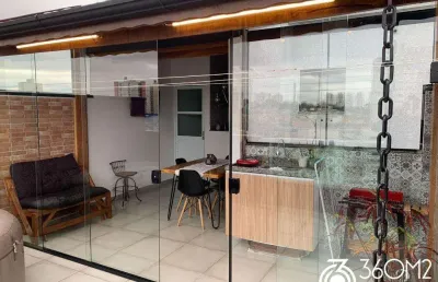 Cobertura para venda em santo andré, jardim cristiane, 2 dormitórios, 2 banheiros, 1 vaga