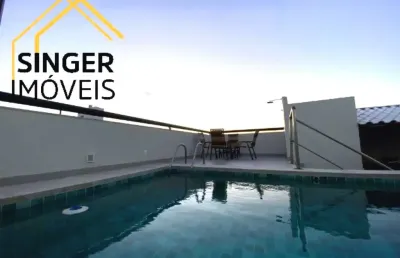 Oportunidade: belíssima cobertura duplex à venda, 210m², 3 suítes, closet, 3 vagas, varanda, piscina, churrasqueira, vista panorâmica e muito mais.