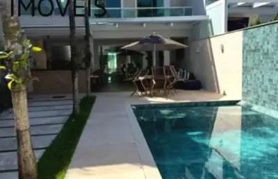 Belíssima casa em condomínio na barra da tijuca > (rio de janeiro) - 5 quartos (4 suítes), ampla sala em 3 ambientes, 3 vagas, piscina e churrasqueira