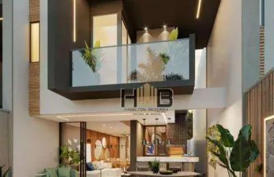 Casa duplex em condomínio jazz com 4 dormitórios suítes à venda, 144 m² por r$ 759.900,00 - timbu - eusébio/ce