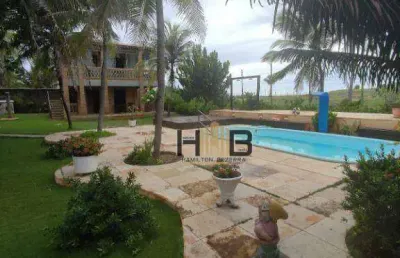 Casa pé na areia com 8 quartos à venda, 300 m² por r$ 599.000 - marina do morro branco - beberibe/ce
