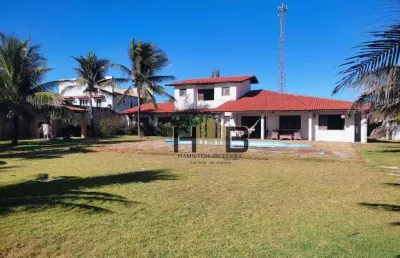 Casa na tabuba do morro branco - pé na areia com 5 dormitórios à venda, 300 m² por r$ 680.000 - tabuba - beberibe/ce