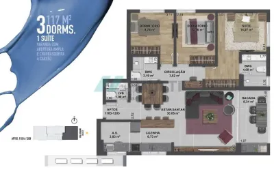 Apartamento com 3 quartos à venda na Rua Desembargador Urbano Salles, 99, Centro, Florianópolis