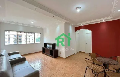 Apartamento com 2 dormitórios (1 suíte), 1 vaga, jardim astúrias, guarujá/sp