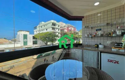 Apartamento à beira mar com 3 dormitórios (2 suítes), 2 vagas, lazer, tombo, guarujá/sp
