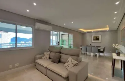 Apartamento com varanda gourmet, 3 dormitórios (1 suíte), 2 vagas, área de lazer, astúrias, guarujá/sp